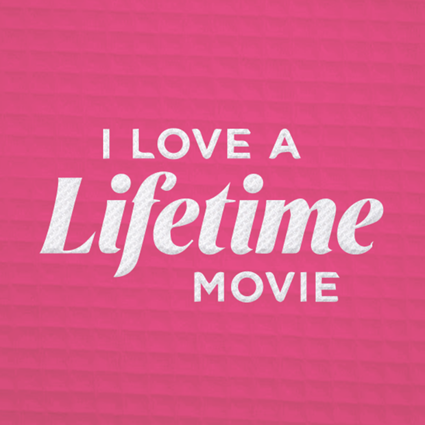 I Love a Lifetime Movie Podcast Logo Embroidered Waffle Robe