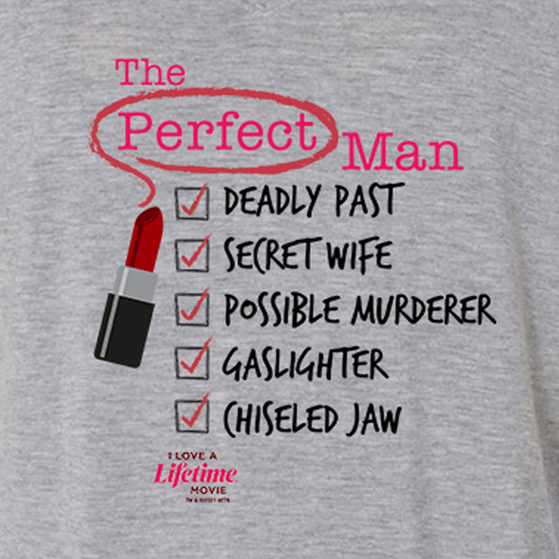 I Love a Lifetime Movie The Perfect Man Checklist Women's Relaxed V-Neck T-Shirt