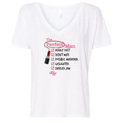 I Love a Lifetime Movie The Perfect Man Checklist Women's Relaxed V-Neck T-Shirt