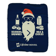 Lifetime Holiday Bourbon & Brownies Sherpa Blanket