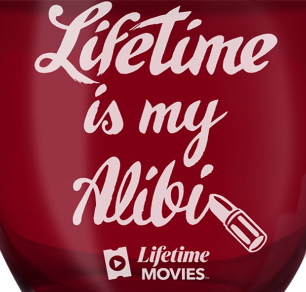 Lifetime Is My Alibi Laser Engraved Stemless Wine Glass - Set of 2