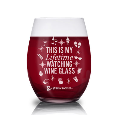 Lifetime This is My Lifetime Watching Laser Engraved Stemless Wine Glass