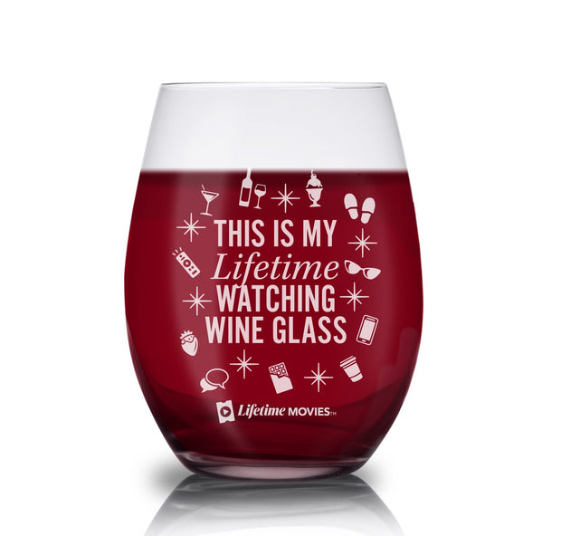 Lifetime This is My Lifetime Watching Laser Engraved Stemless Wine Glass