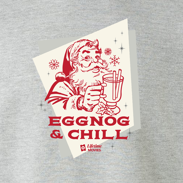Lifetime Movies Holiday Eggnog & Chill Fleece Crewneck Sweatshirt