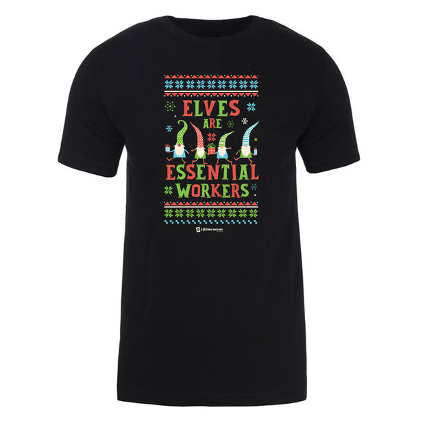 Lifetime Holiday Elves are Essential Workers Adult Short Sleeve T-Shirt