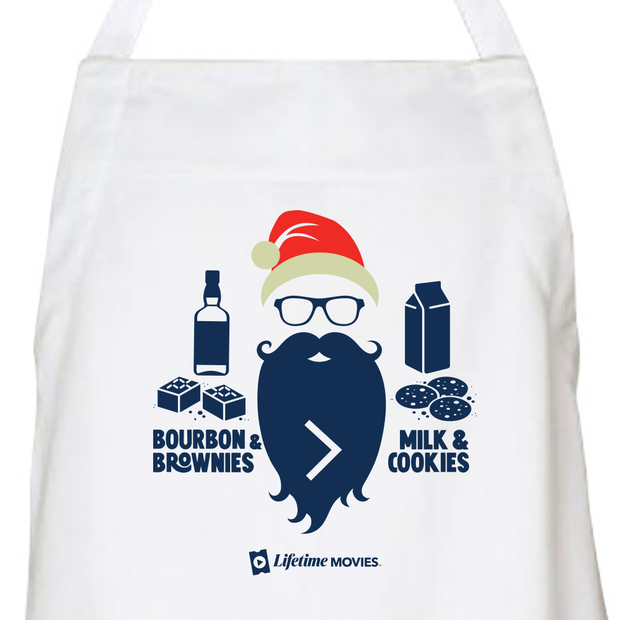 Lifetime Movies Holiday Bourbon & Brownies > Milk & Cookies Apron - With Pockets