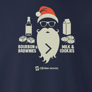 Lifetime Movies Holiday Bourbon & Brownies > Milk & Cookies Fleece Crewneck Sweatshirt