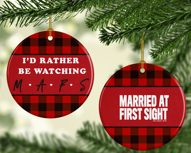 Lifetime Holiday I'd Rather Be Watching Double-Sided Ornament