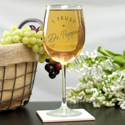 Married at First Sight I Trust Dr. Pepper Wine Glass