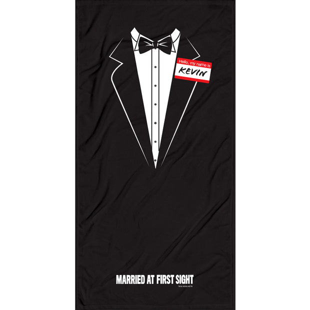 Married at First Sight Hello My Name Is Personalized Groom Beach Towel